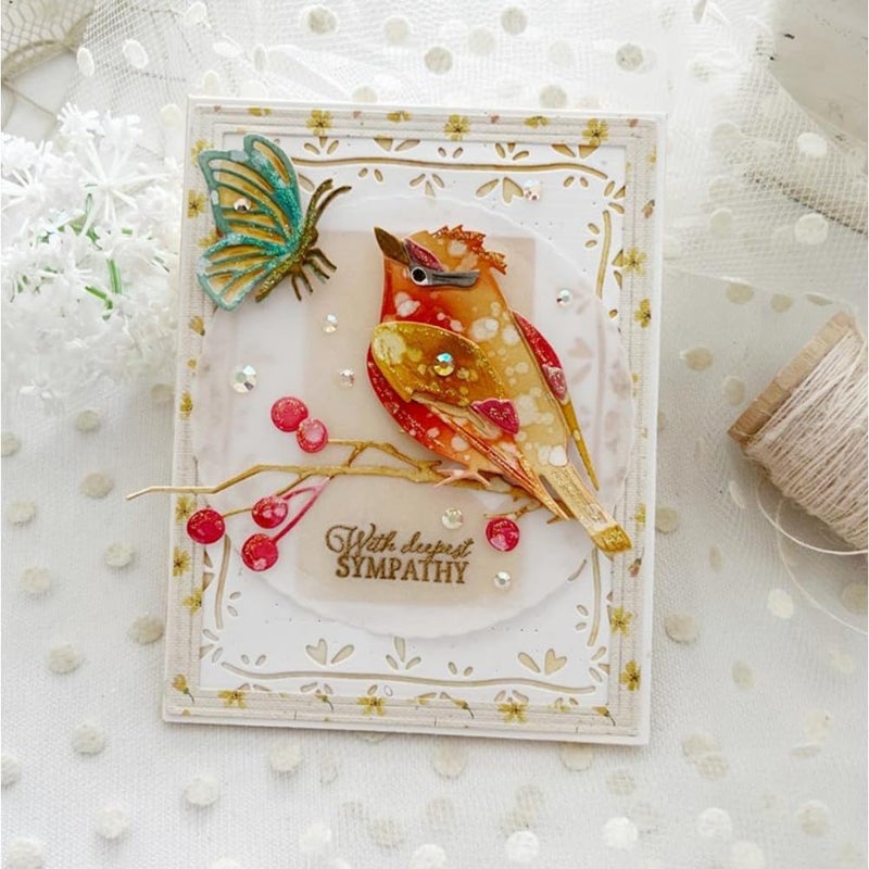 Mvchifay Cutting Dies for Card Making Metal Die-Cuts Scrapbooking Tool Hollow Frame DIY Craft Punch Template Embossing for Paper Album Decor (Love-line Frame-13.8x10.5cm) - Image 4